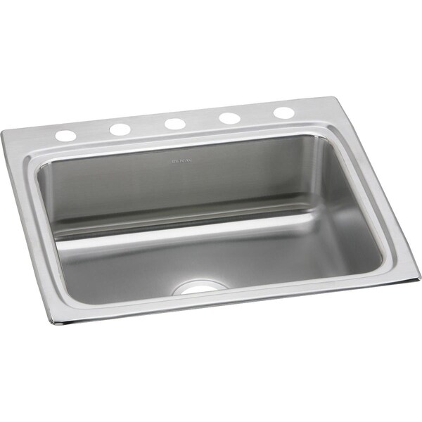 Lustertone Ss 25X22X8.1 Single Bowl Drop-In Sink With Quick-Clip